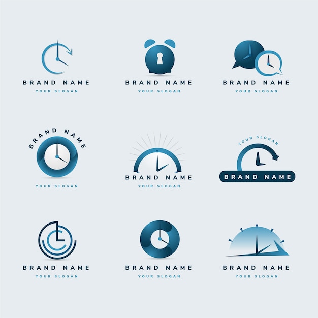 Vector creative watch logo templates