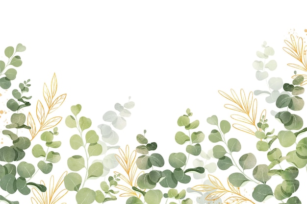 Vector creative watercolor leaves background