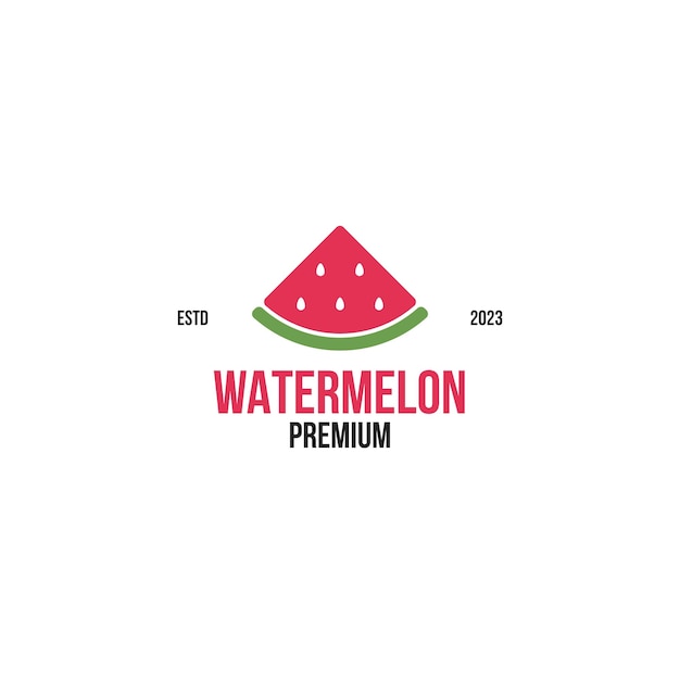 Creative watermelon logo good for fresh organic fruit product design vector illustration