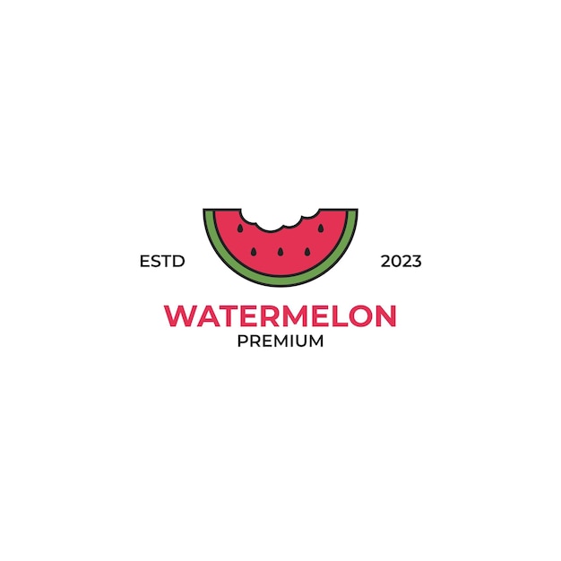 Creative watermelon logo good for fresh organic fruit product design vector illustration