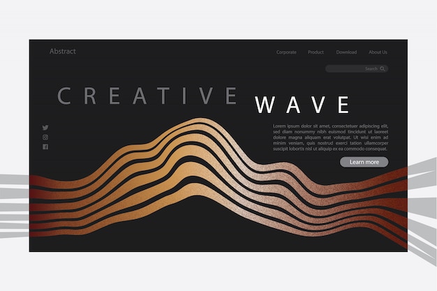 Creative Wave 추상 방문 페이지