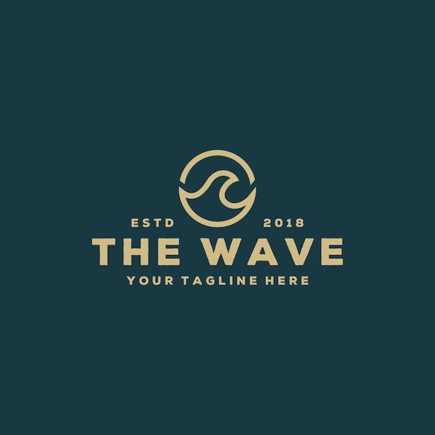 Vector creative the wave logo design