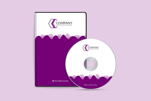 Creative wave style DVD cover template