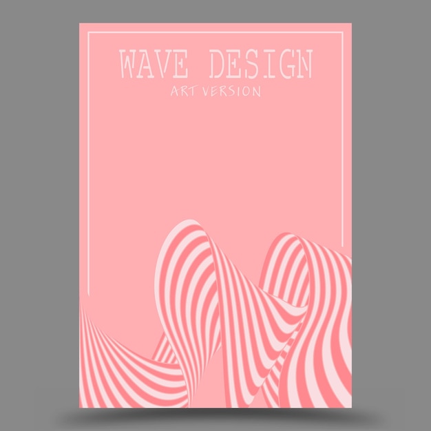Creative wavy line design A new trend in the design of covers banners posters brochures magazines Creative idea of the catalog interior design and decor