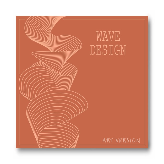 Vector creative wavy line design a new trend in the design of covers banners posters brochures magazines creative idea of the catalog interior design and decor