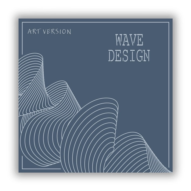 Vettore creative wavy line design una nuova tendenza nella progettazione di copertine banner manifesti brochure riviste idea creativa del catalogo interior design e decorazione