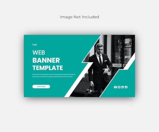 Vector creative web banner design template