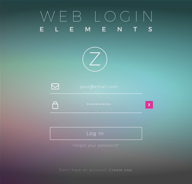 Creative web login template