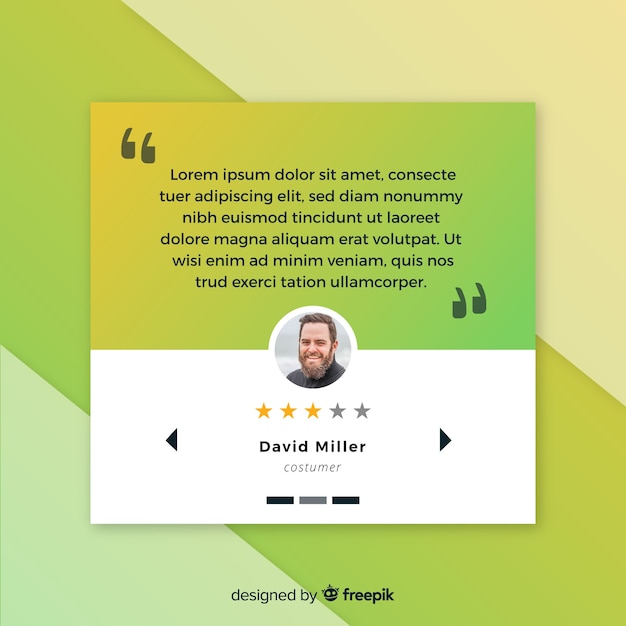 Vector creative web testimonial concept