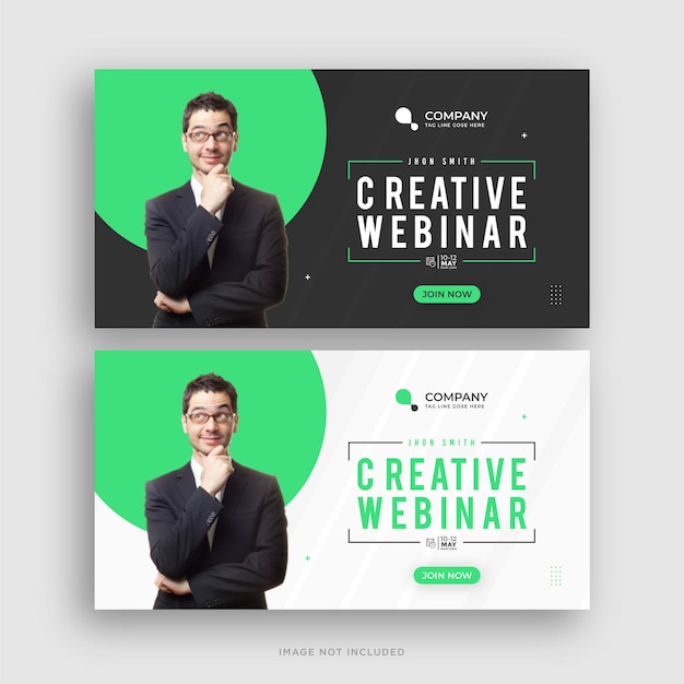 Creative webiner banner template design