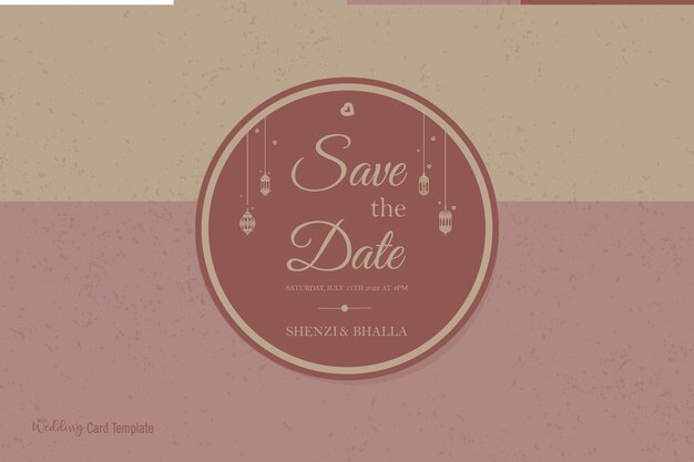 creative Wedding card Design tempalte design classic style