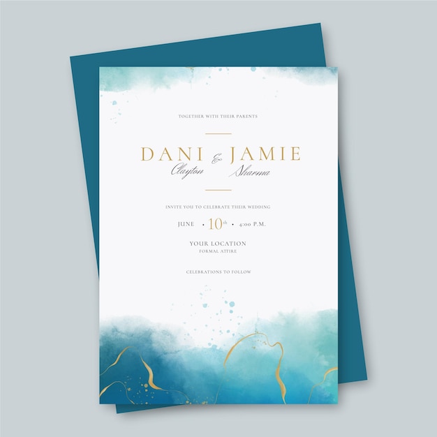 Vector creative wedding invitation template