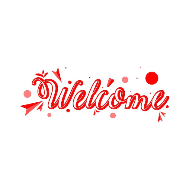 Creative Welcome banner Design with shape and typography
