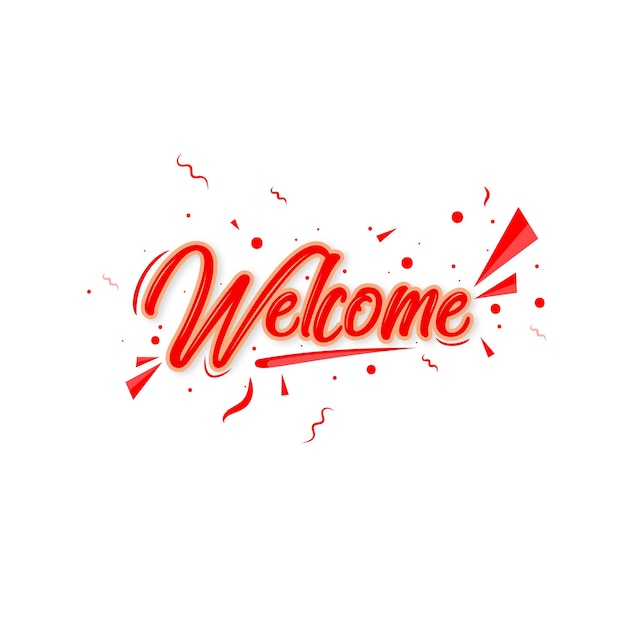 Creative Welcome banner Design with shape and typography