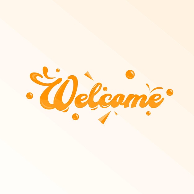 Creative Welcome hand lettering design