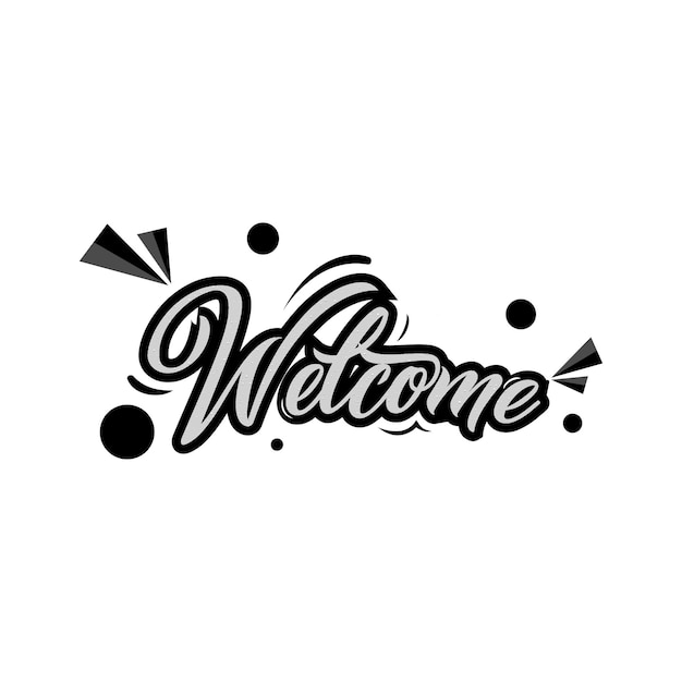 Creative welcome hand lettering design