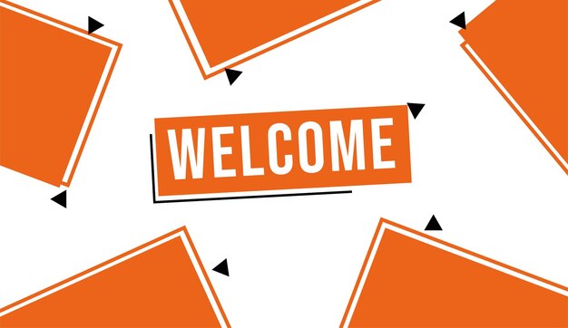 Vector creative welcome lettering concept welcome banner