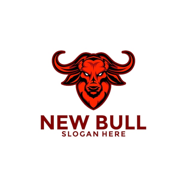 Creative Wild Bull Buffalo Horn Head Vector Logo Bull Logo design template