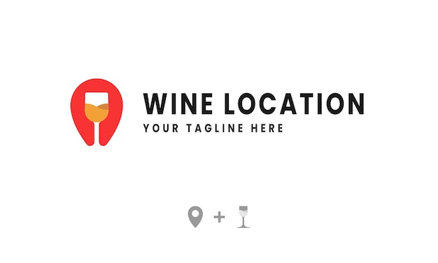 Creative wine location logo 