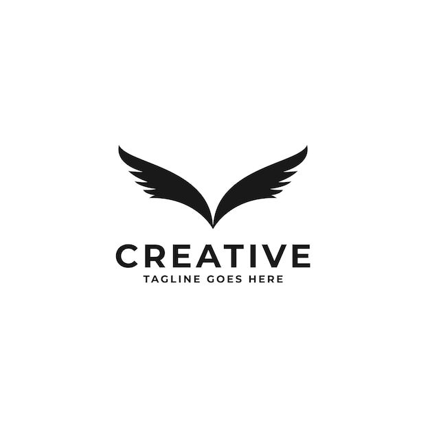 Creative Wing Angel Logo Design Concept Vector Illustratie Symboolpictogram