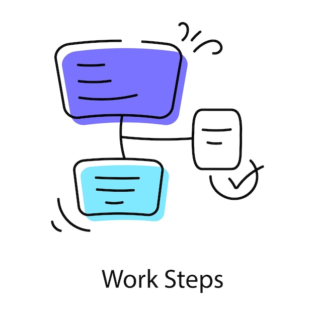 Creative Workflow Doodle Icon