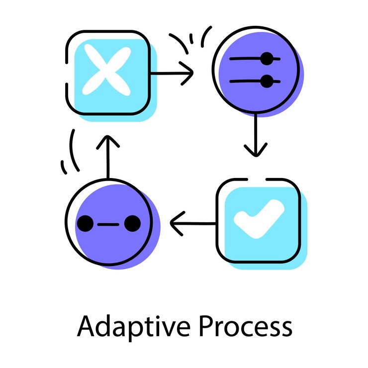 Vector creative workflow doodle icon