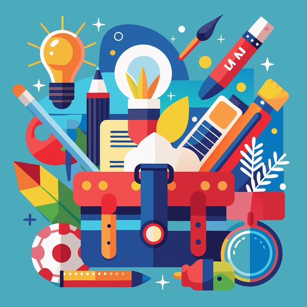 creative workspace illustration vibrant office design with inspirational elements