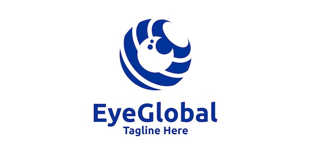 Creative world eye logo design eye and globe logo logo design template symbol icon creative idea