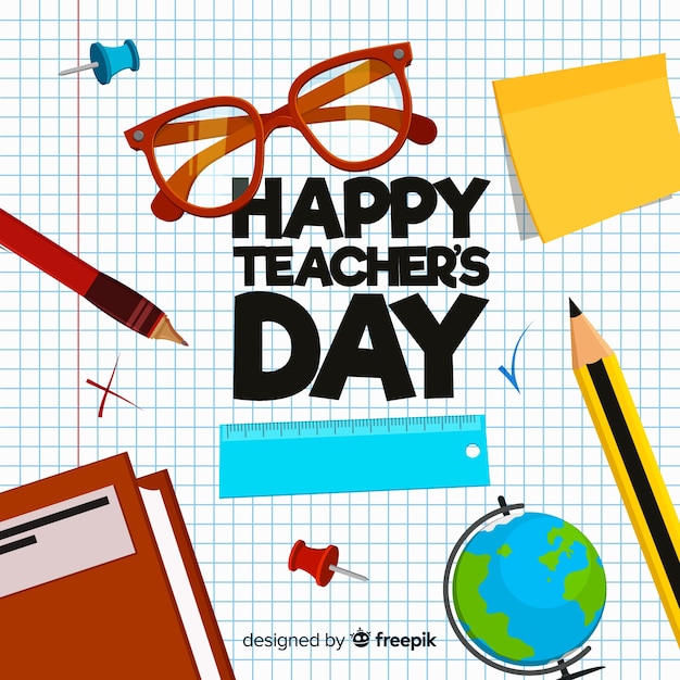 Creative world teachers day background design