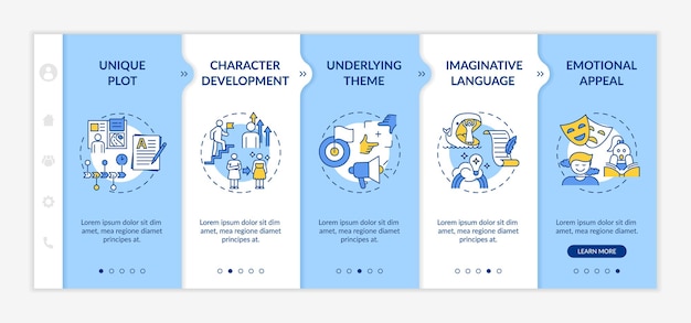 Creative writing elements onboarding template