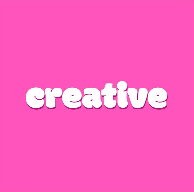 Vector creative written in a pink background