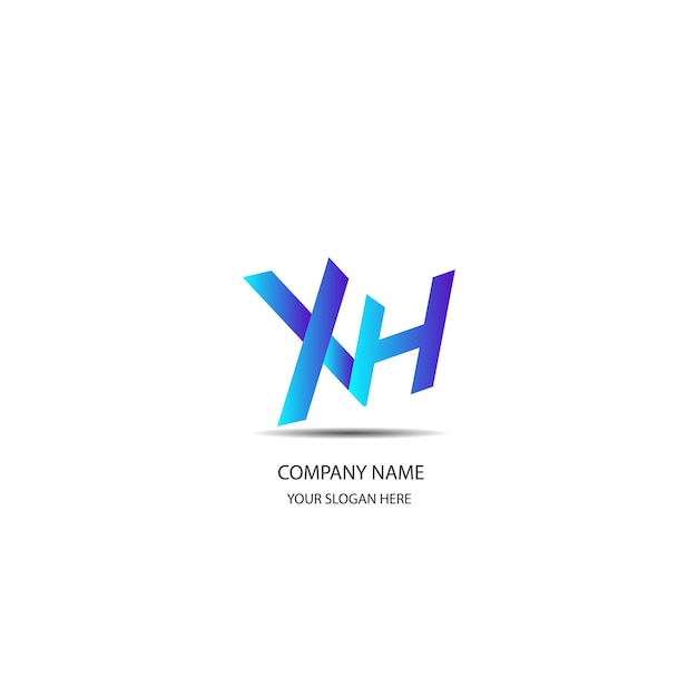 Creative XH Text Logo Design