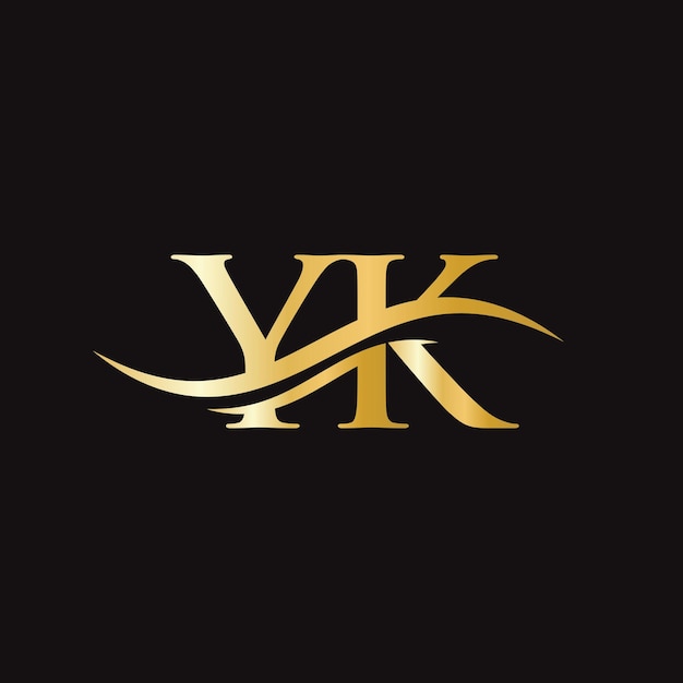 Creative YK letter with luxury concept Modern YK Logo Design for business and company identity