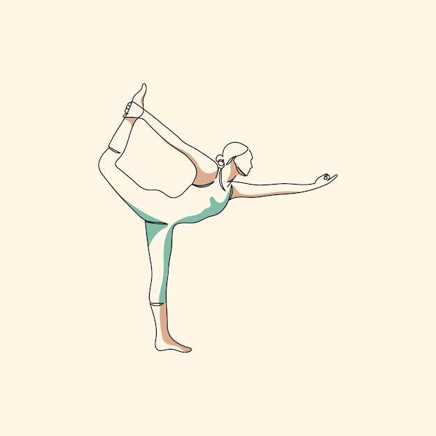 creative yoga illustration highlights body details