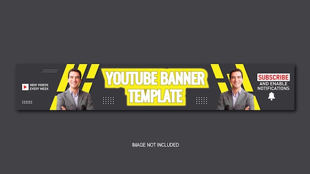 Modello di banner youtube creativo