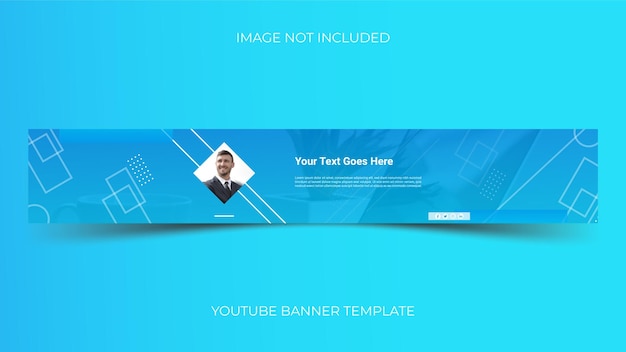 Design creativo del modello di banner di copertina di youtube