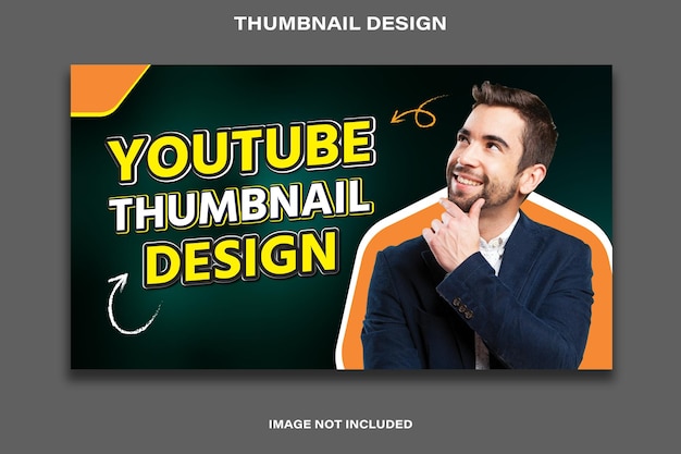 Vector creative youtube thumbnail design template