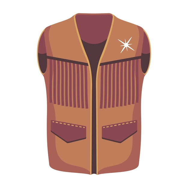 Vector creatively designed flat icon of cowboy vest