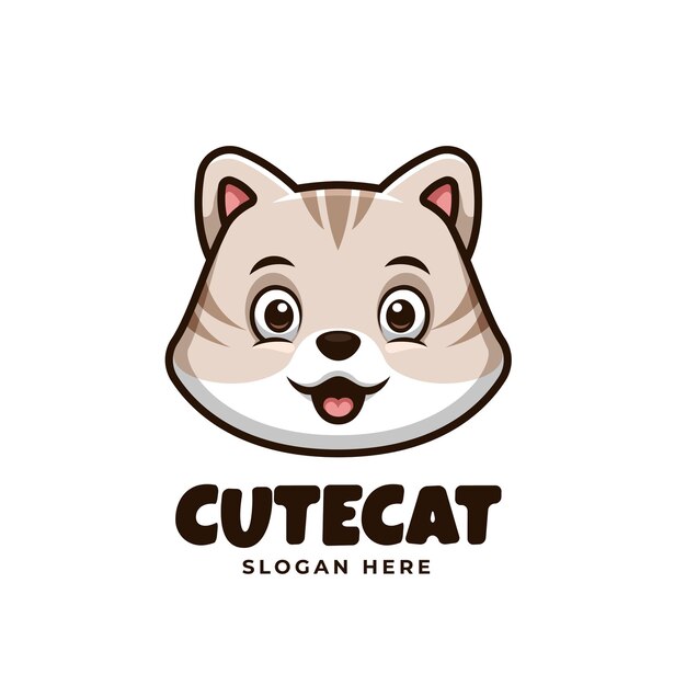 Creativo simpatico logo gatto per animali domestici