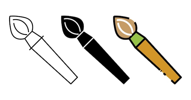 creativiteit apparatuur potlood penseel tool vector pictogram