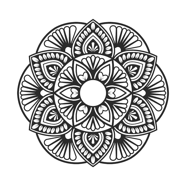 Creativiteit Zwarte Mandala-ontwerpkunst Arabische Indiase Etnische stijl