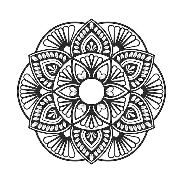 Creativity Black Mandala design art Arabic Indian Ethnic style