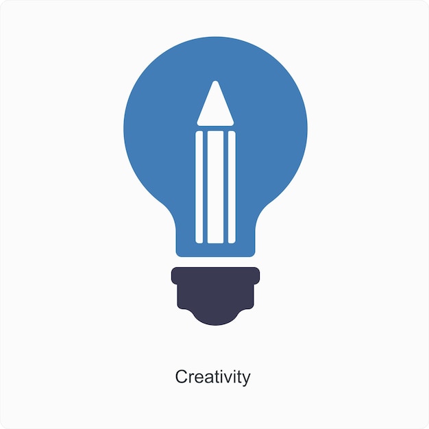 Creativity and innovation icon concept