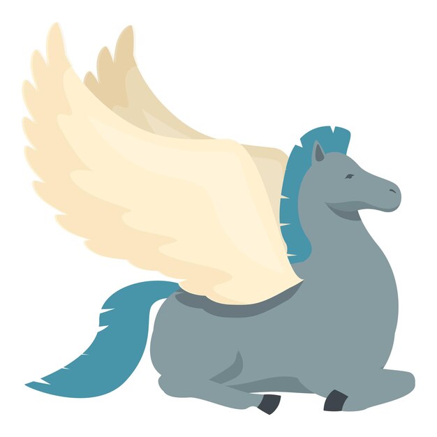 Vector creature paard icoon cartoon vector pegasus dier