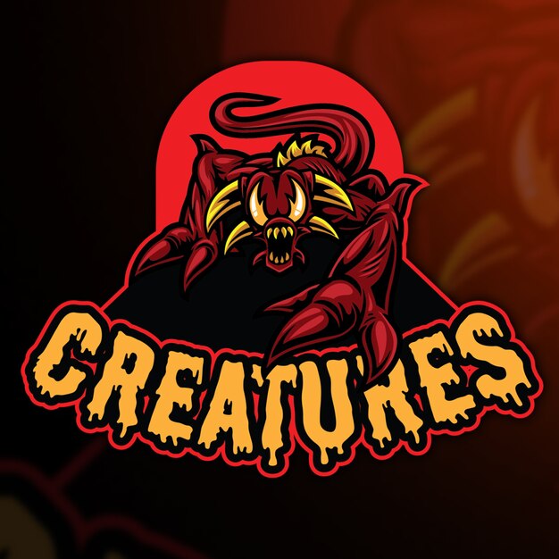 Шаблон логотипа Creatures Esport