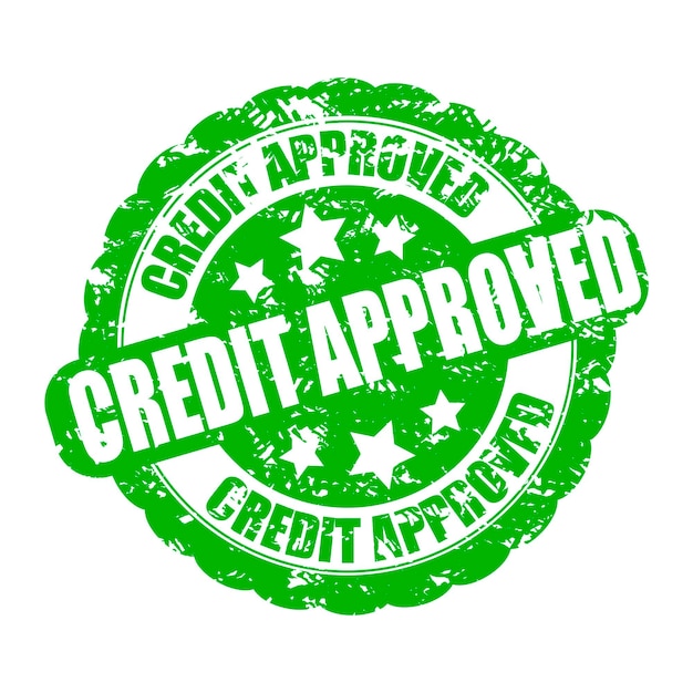 Vector credit approved bank approval stamp