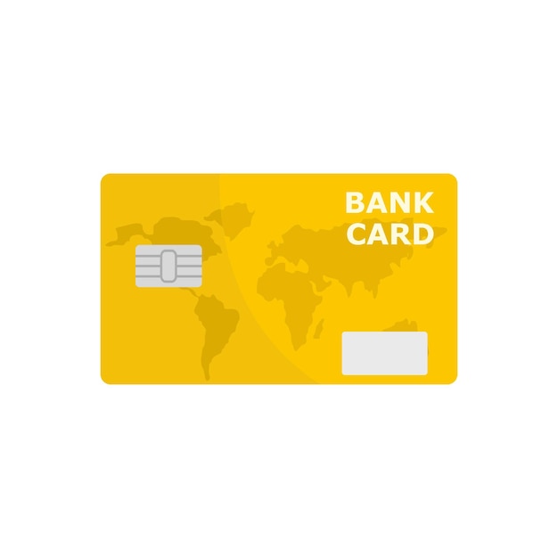 Vector credit bank card icon flat illustration of credit bank card vector icon for web isolated on white