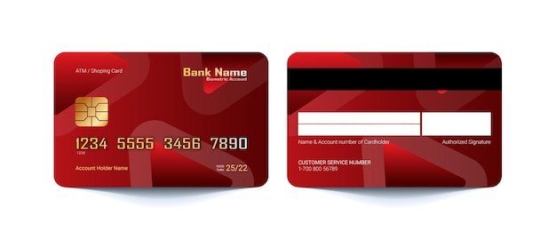 Vector credit card design