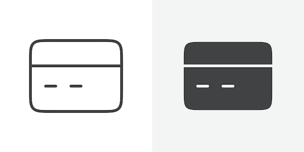 Credit card icon 7 Outline vector sign