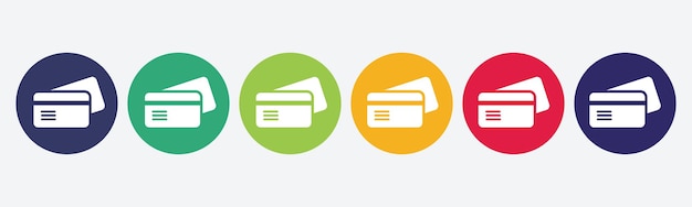 Credit card icon set